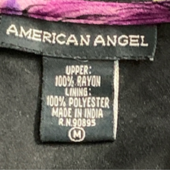 American Angel Gorgeous Black and Purple Floral Printed Maxi Dress Size … - Picture 16 of 16